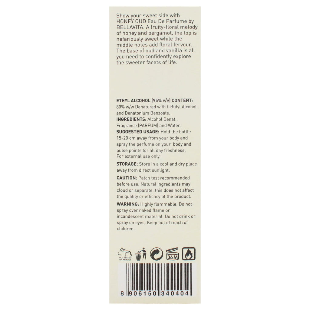 BellaVita Honey Oud Eau De Parfum Unisex Perfume 