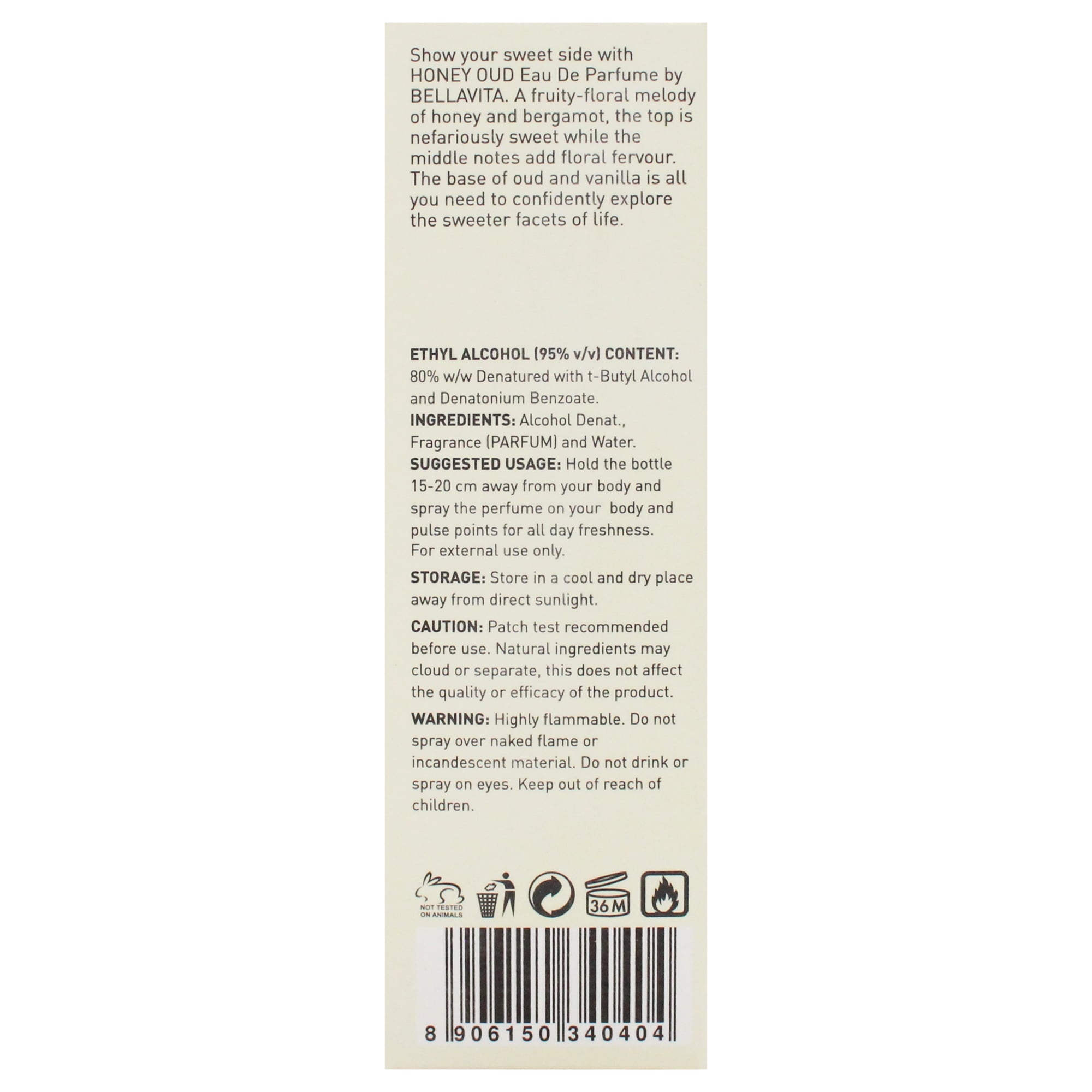 BellaVita Honey Oud Eau De Parfum Unisex Perfume 