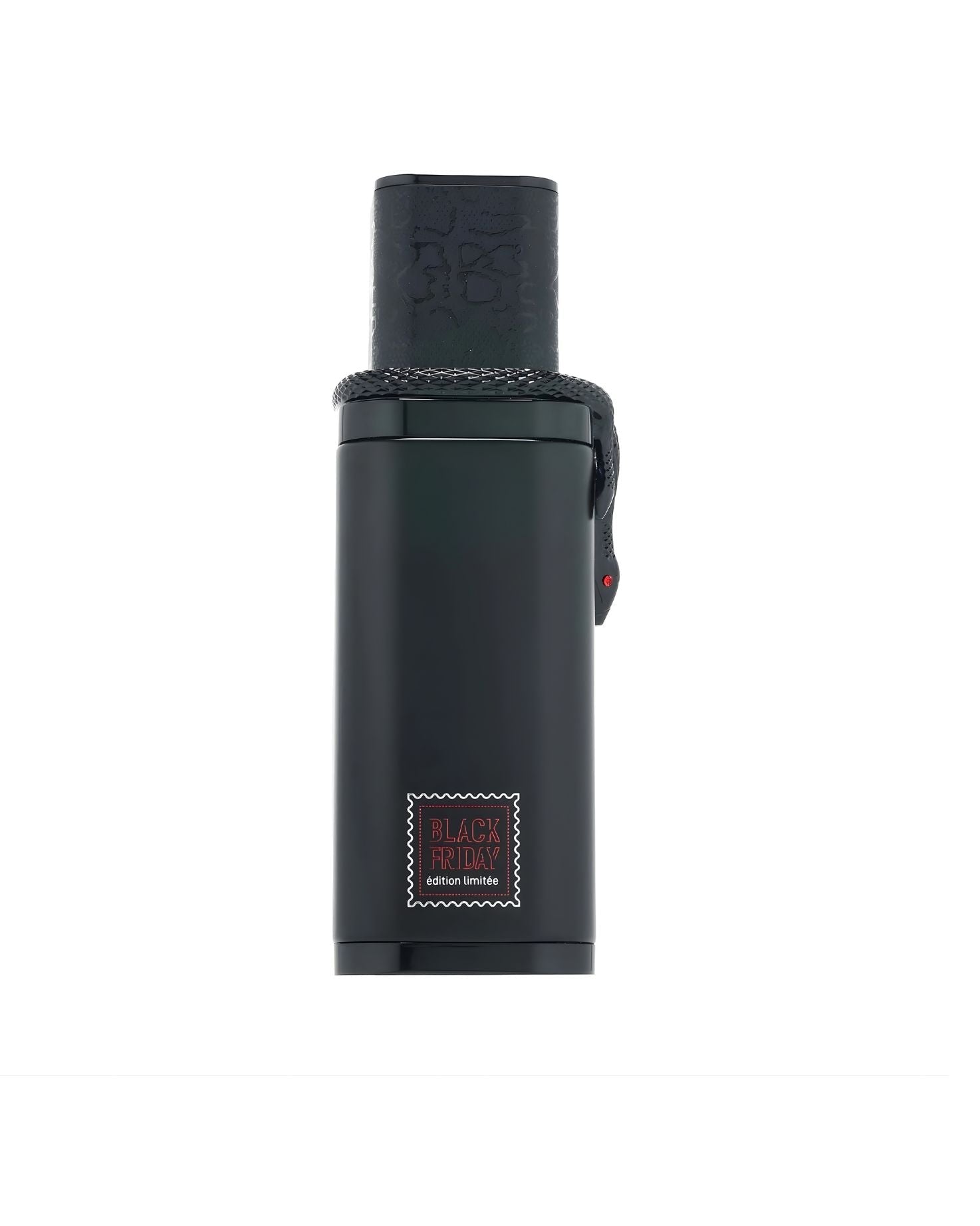 Black lighter with visible brand logo on a white background