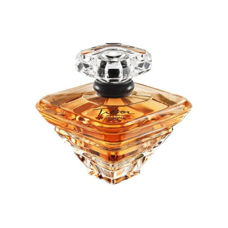 Perfume bottle with a clear cap on a white background