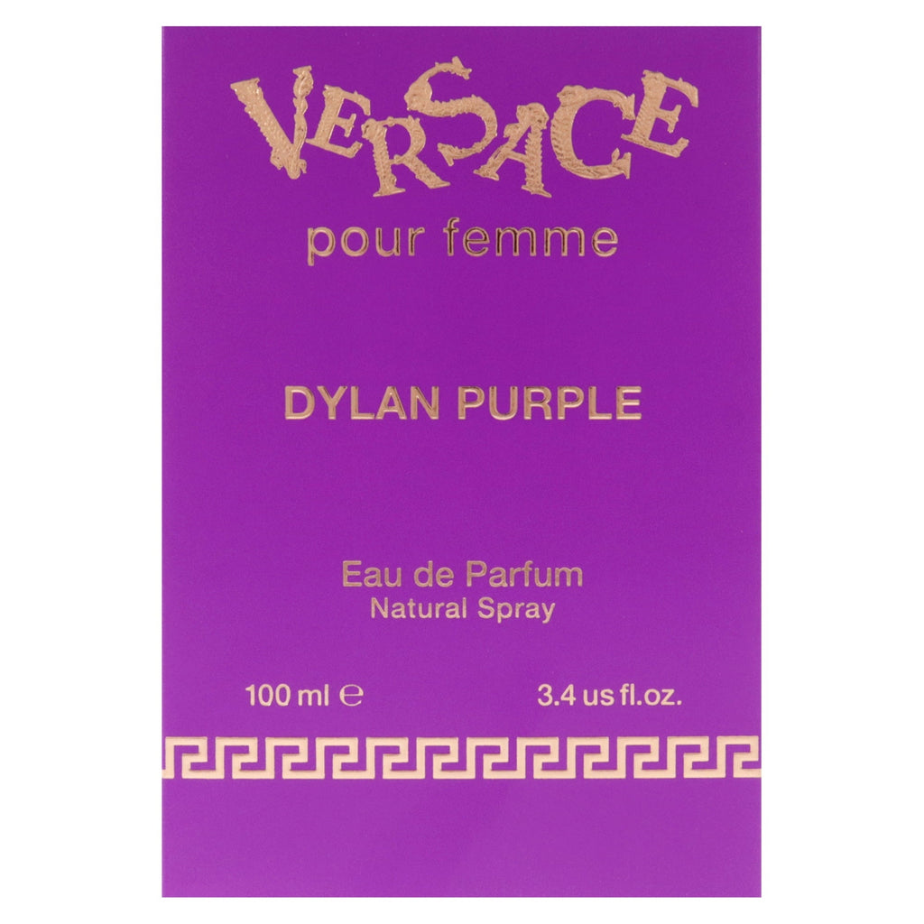Versace Dylan Purple Eau de Parfum packaging on a white background