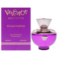 Versace Dylan Purple perfume bottle and packaging on a white background